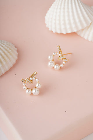 Golden Glow Pearl Studs